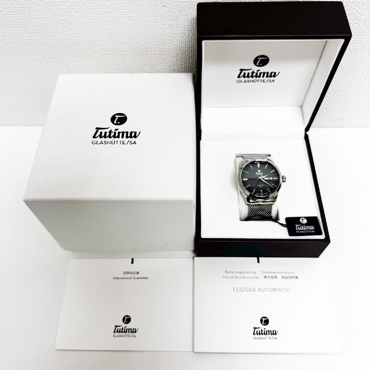 チュチマ TUTIMA 腕時計 フリーガー スカイ Flieger Sky 6105-26 グレー文字盤 メンズ 自動巻 未使用品 [質イコー]_画像10