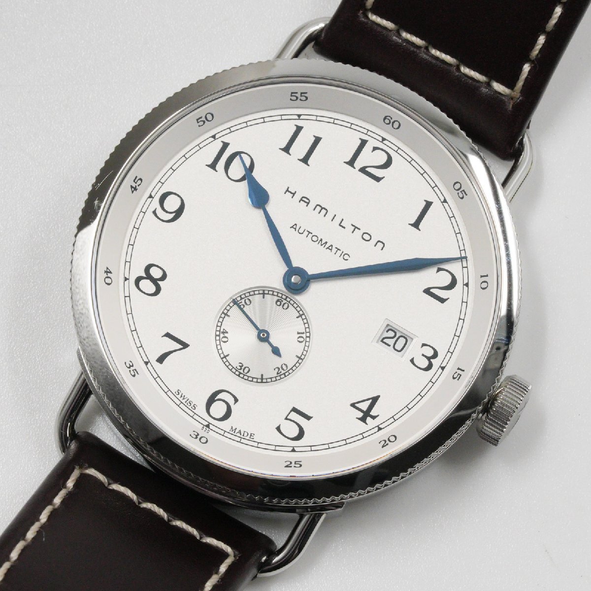 ハミルトン HAMILTON 腕時計 カーキ ネイビー パイオニア H78465553 メンズ 自動巻 中古 美品 [質イコー]_画像1