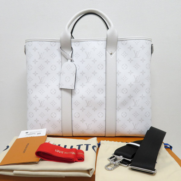 ルイヴィトン LOUIS VUITTON タイガラマ ウィークエンド トートNM M30919 ホワイト系 ICチップ内蔵 未使用 [質イコー]の画像1