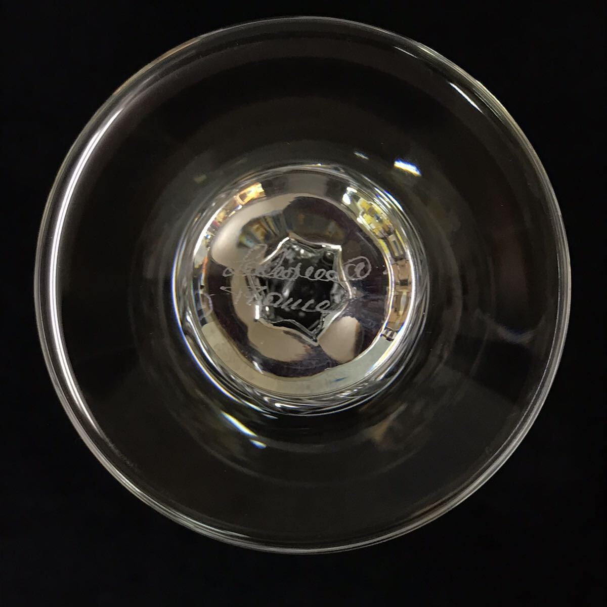 ●送料無料 未使用品 LALIOUE ラリック ペア ワイングラス 2客 高さ 約14cm・約200ml/クリスタルガラス グラス シャンパングラス ロータスの画像7