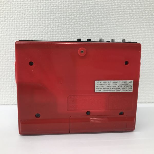 F176-K44-4472* SONY Sony WALKMAN Walkman FM/AM стерео кассетная магнитола WM-F15 звуковая аппаратура красный 