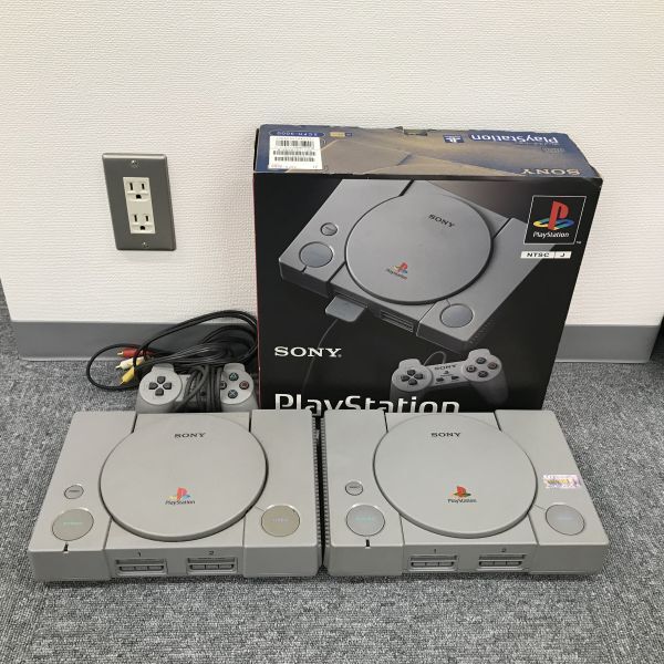 G227-H28-213# SONY Sony PlayStarion PlayStation 2 point set SCPH-3000 SCPH-5500 game machine * electrification only has confirmed 