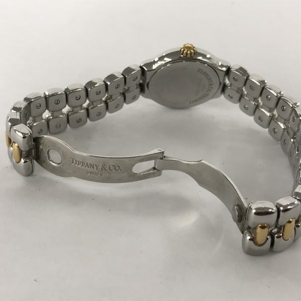 G284-C8-506* TIFFANY&Co. Tiffany TESORO Tissot roL0112 124-093 lady's quarts immovable wristwatch round 