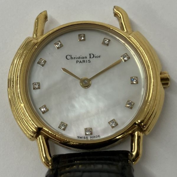 G006-CH3-936*Christian Dior Christian * Dior наручные часы 701840 женский кварц подушка заводная головка часов рабочее состояние подтверждено 