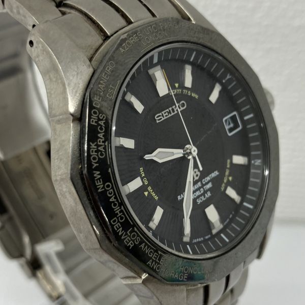 G011-CH5-93◎SEIKO セイコー 腕時計 デイト 611640 7B25-0AA0 クォーツ メンズ 文字盤ブラック_画像4