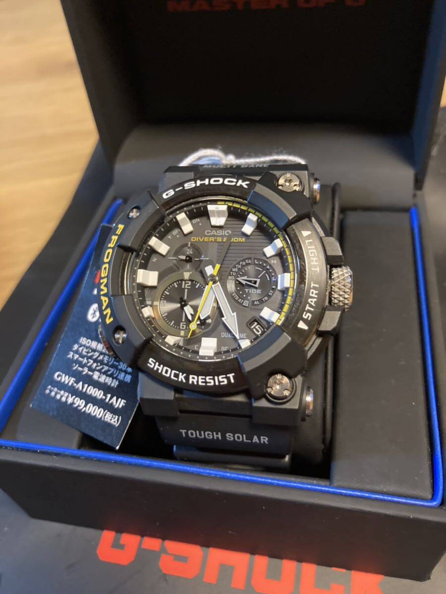 カシオ G-SHOCK ジーショック MASTER OF G FROGMAN フロッグマン GWF-A1000-1A 腕時計 ソーラー電波 アナログ 多機能_画像3