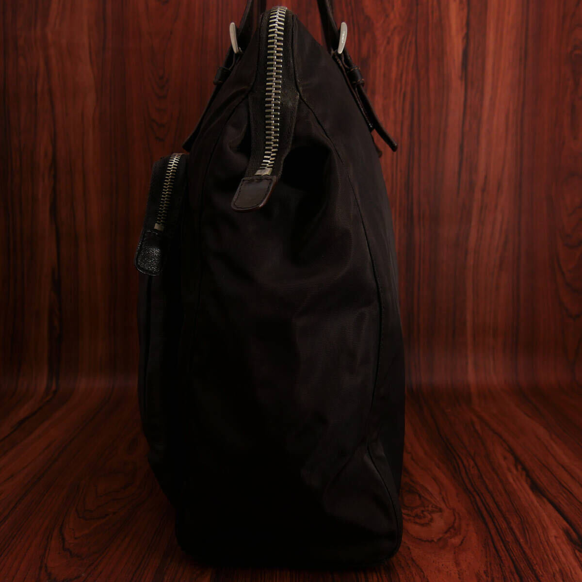 極美品 PRADA プラダ メンズ レザー バッグ トートバッグ ビジネスバッグ A4 正規品 鞄 の画像3