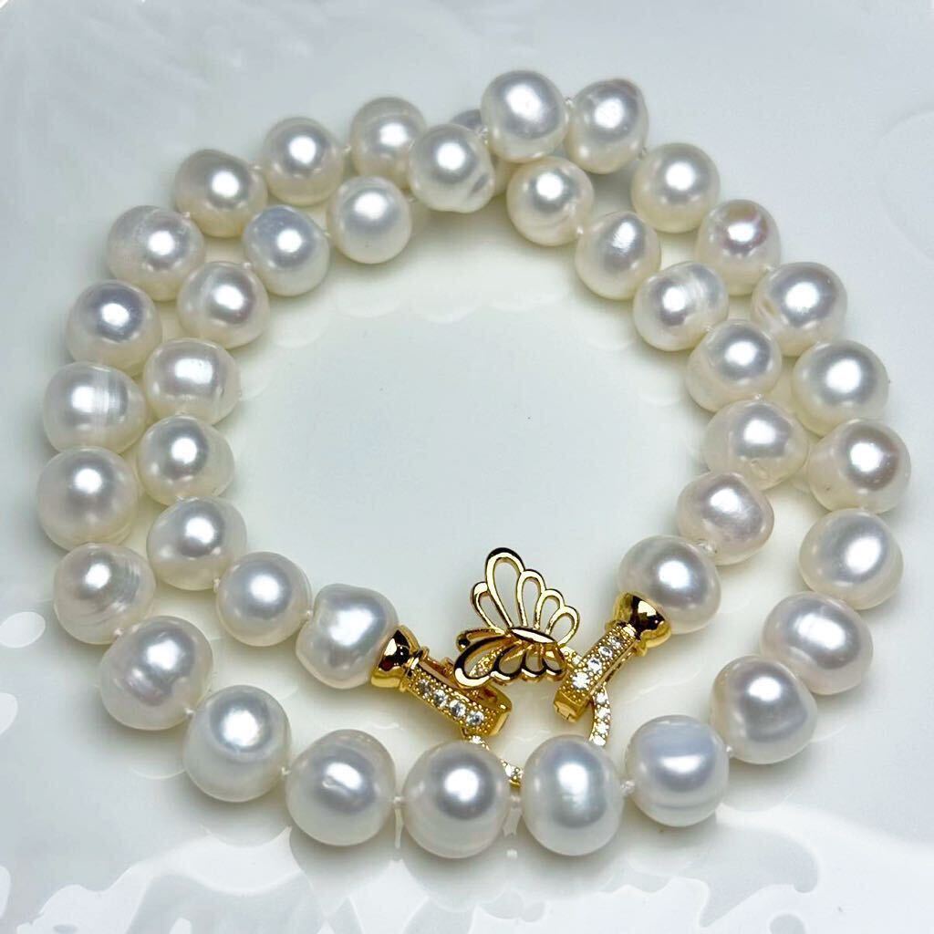  butterfly . design book@ pearl necklace 10-11mm natural pearl necklace 42cm