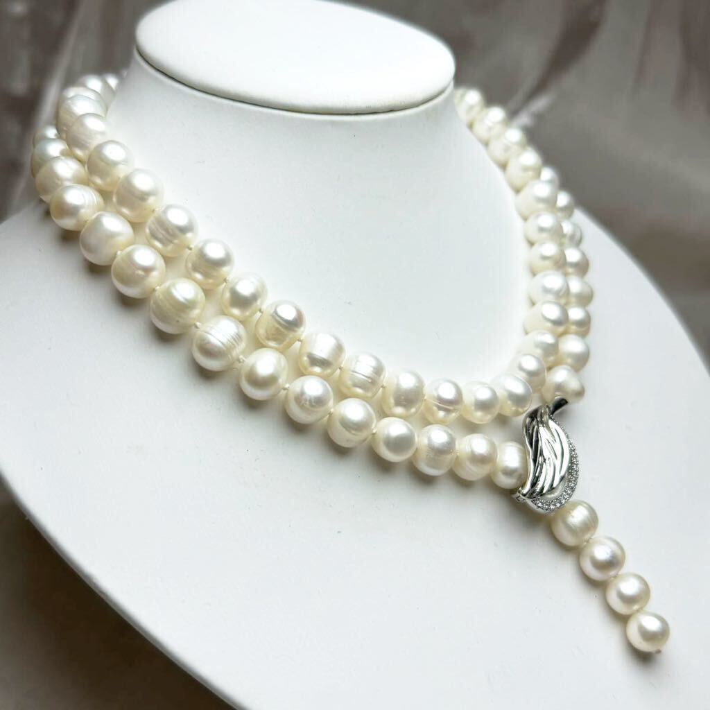 本真珠ネックレス8mm 85cm 天然パールネックレス真珠 ロング jewelry の画像2