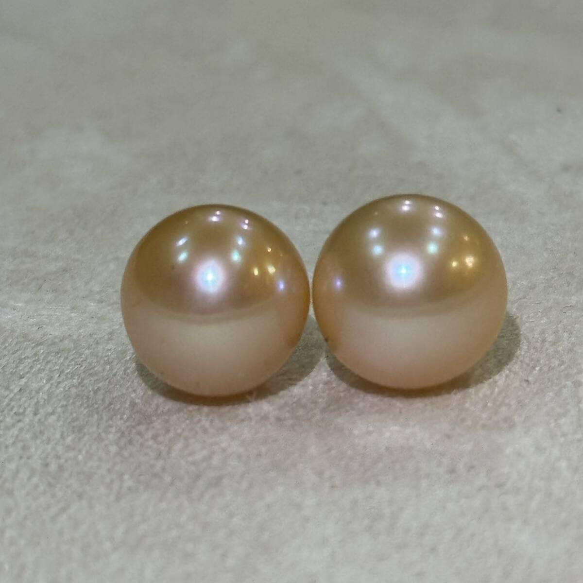 綺麗！南洋パールピアス12mm k18仕上げシルバー照り艶抜群 天然 光沢抜群 パールピアス jewelry pearl