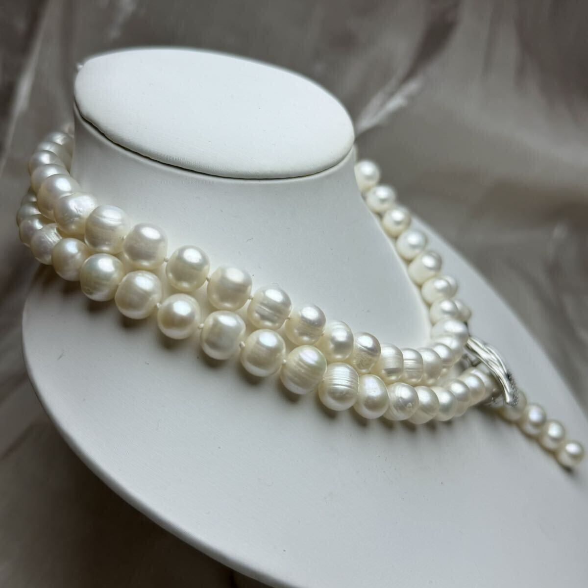本真珠ネックレス8mm 85cm 天然パールネックレス真珠 ロング jewelry の画像3