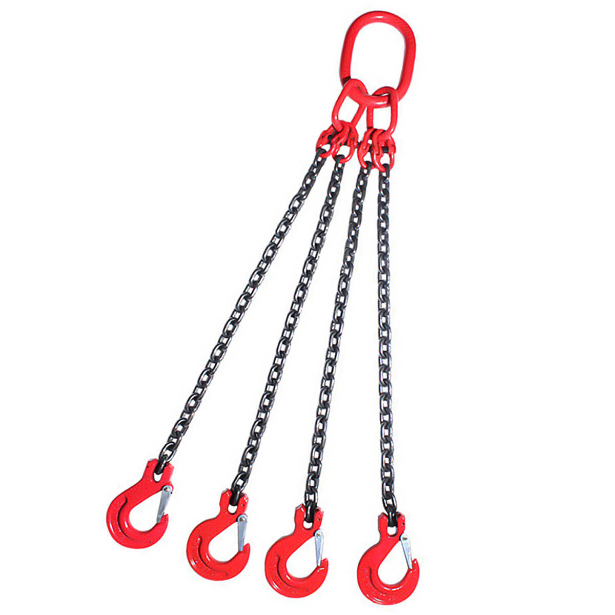 4本吊り チェーンスリング 使用荷重：3.0t チェーン径6mm リーチ長さ2ｍ チェーンフック　チェーンブロック スリングチェーン(4本2ｍ)_画像1