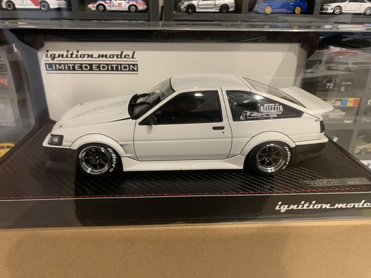 ★70台限定 イグニッションモデル 1/18 RWB ae86 4ag エンジン付 カローラレビン IG2968の画像5