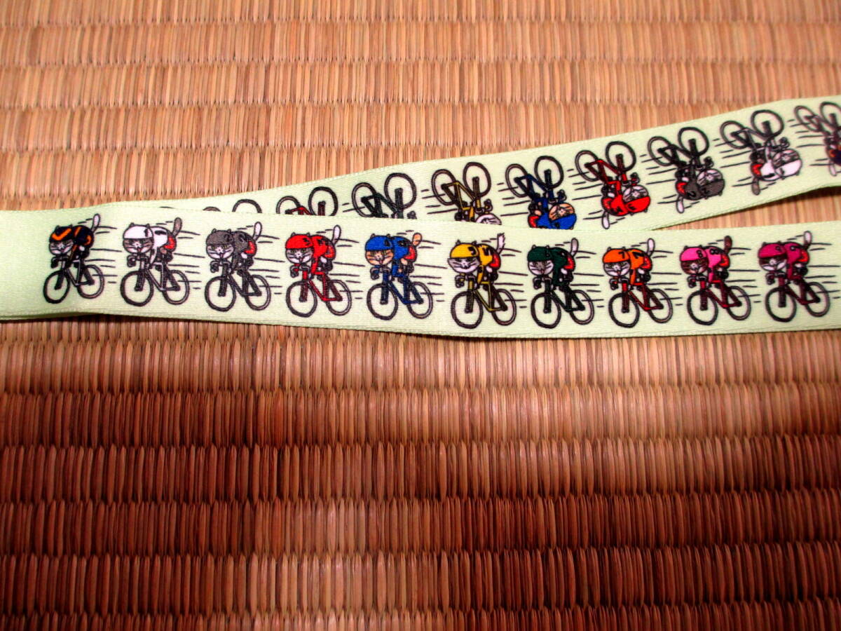 [ free shipping * unused * elected goods ] another prefecture .. rin ×.... bicycle race cat neck strap 