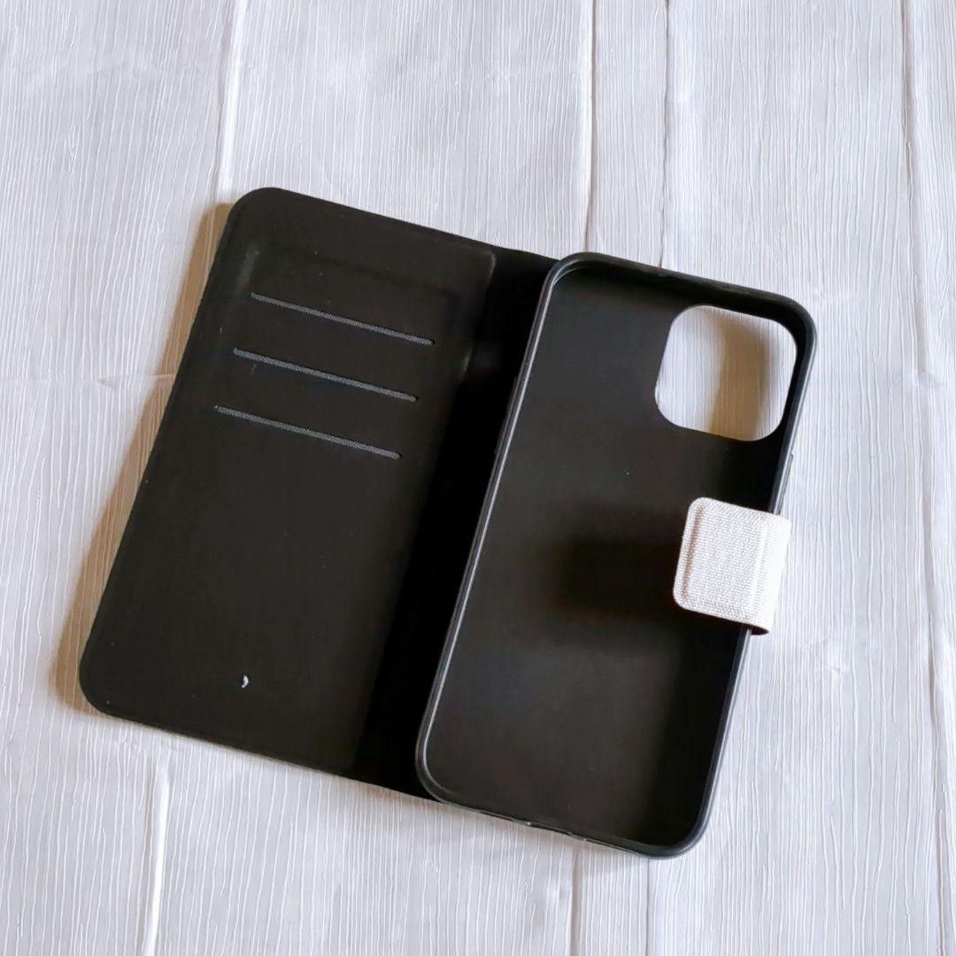 iPhone 13 Pro 手帳型 ケース カード収納 ベージュ スタンド機能 スマホケースカードホルダー