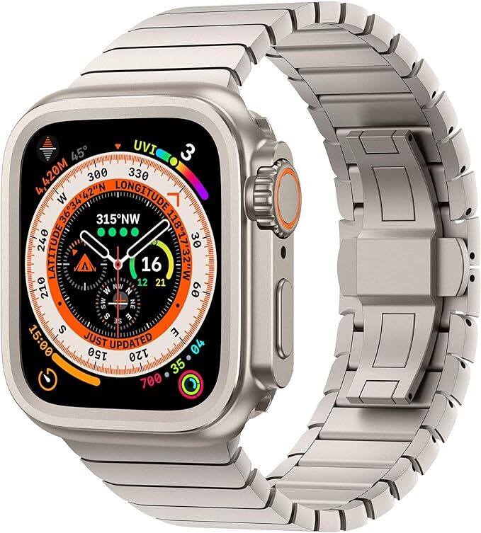 amBand 3 in 1 メタルケース Apple Watch Series 9/8/7 41mmに対応 数秒でApple Watch Ultraに変身でき アップグレード の画像4