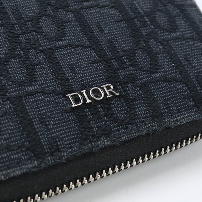  used good goods Dior Christian Dior Zip wallet Dior ob leak 2ESBC092YSE 03EU black group rank :A us-2 men's 