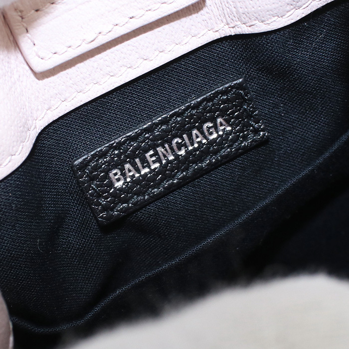 中古良品バレンシアガBALENCIAGA ミニ ショッピングバッグ カーフ 593826 0AI2N ピンク系 ランク：A us-2_画像4