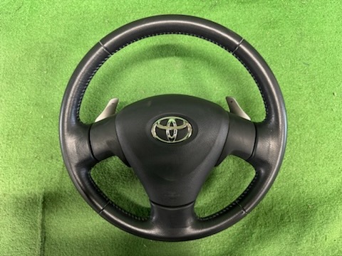 D) Toyota Corolla Rumion ZRE152N/ZRE154 original steering gear leather horn pad / Paddle Shift attaching inflator lack of 