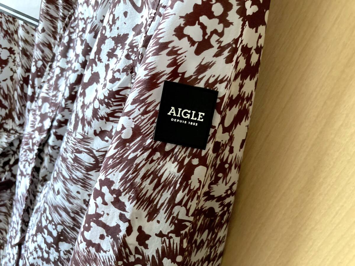  new goods prompt decision / AIGLE / water-repellent fish tail f- dead short coat / print pattern / 38 / Aigle jacket 