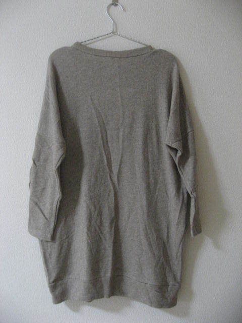  new goods ( tag attaching )] Muji Ryohin organic cotton. Drop shoulder che nikS mocha tea 