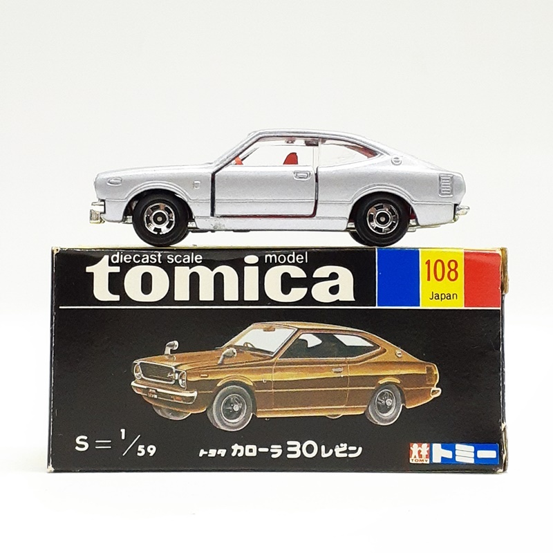 (完全現状品) TOMY トミカ 黒箱 108 トヨタ カローラ 30レビン 日本製 当時物 No.108 TOYOTA tomica 詳細不明 (ジャンク扱い) ※m5_画像1