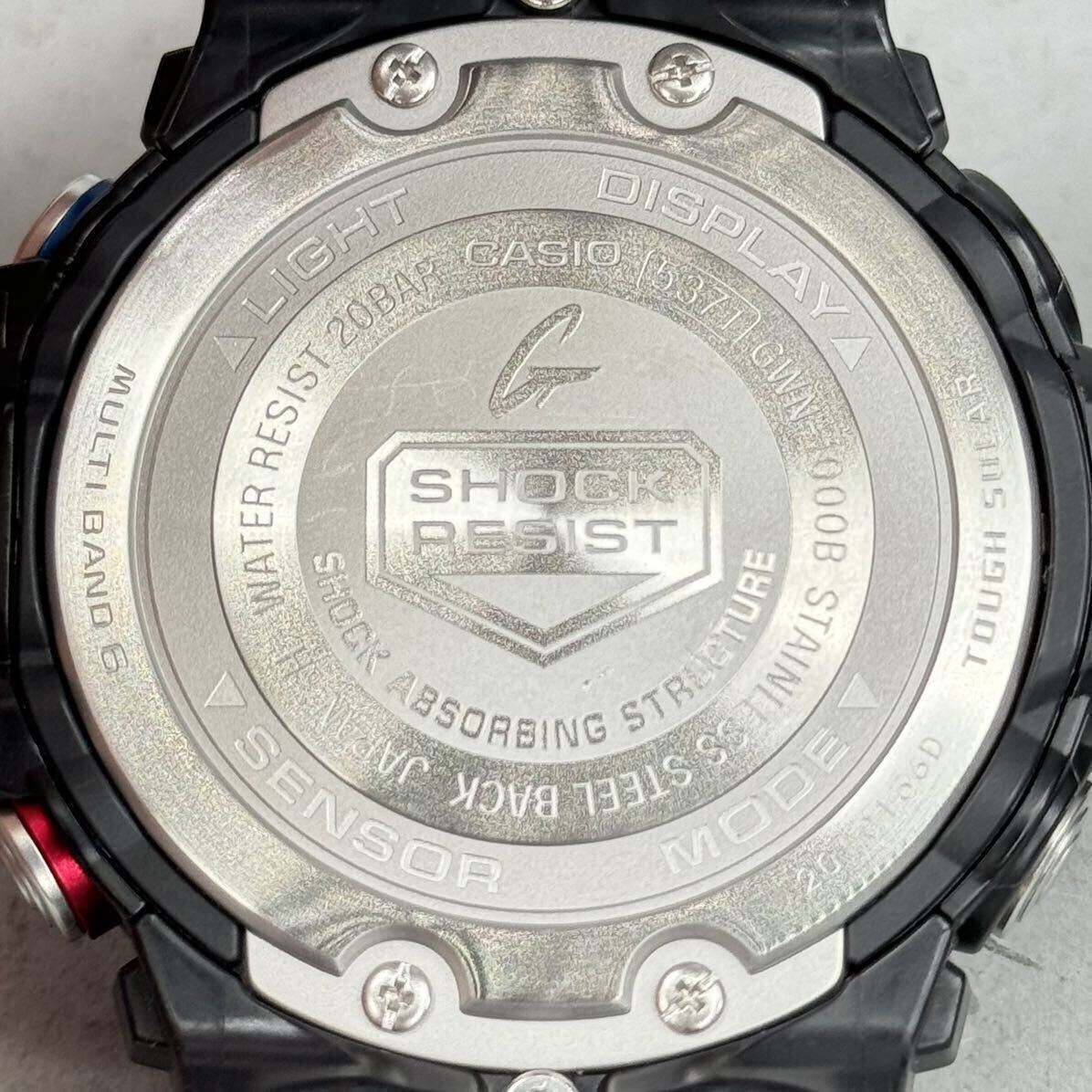 極美品 G-SHOCK GWN-1000B-1AJF GULFMASTER タフソーラー 電波受信 電波ソーラー マルチバンド6 トリプルセンサー ブラック 反転液晶の画像8