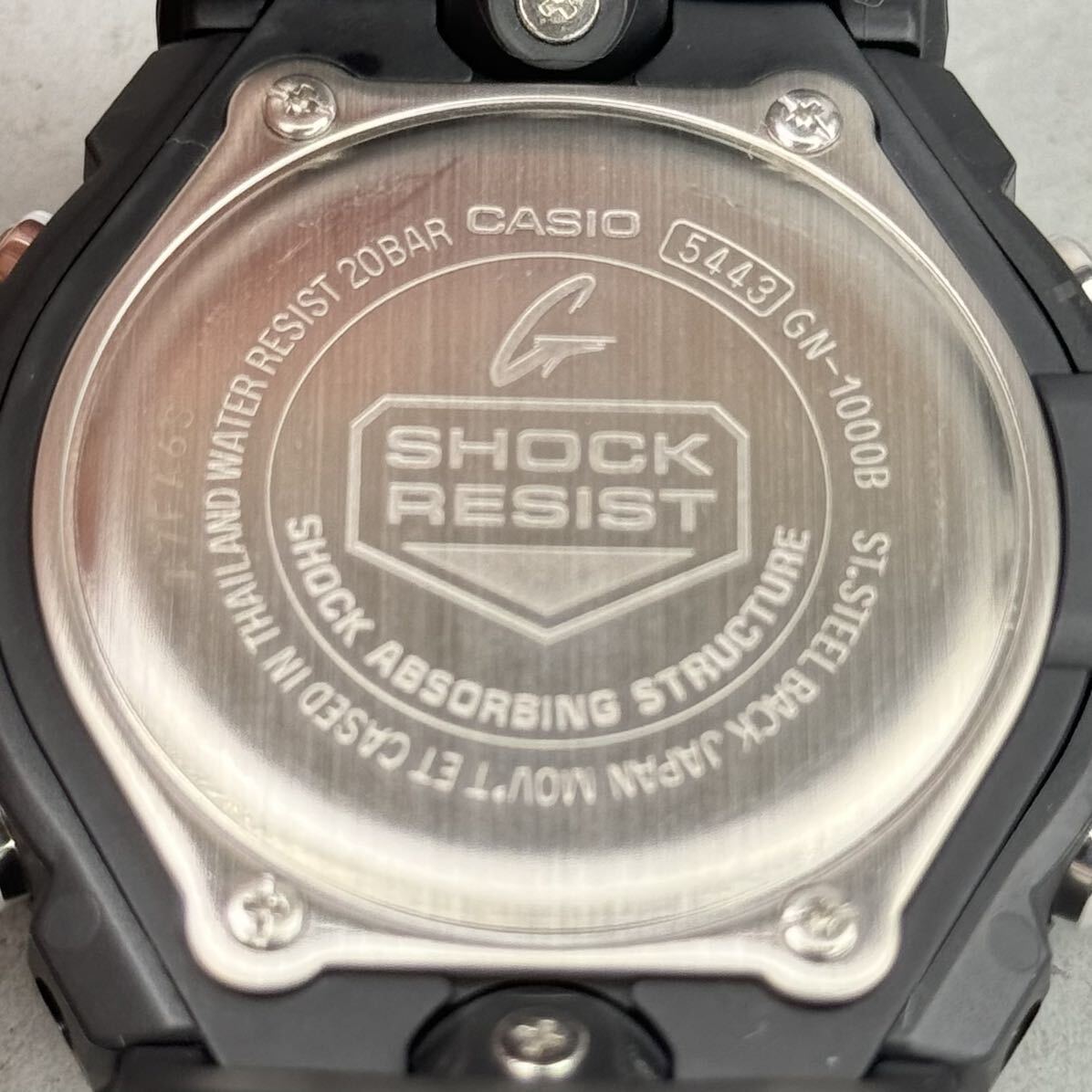 未使用 極美品 箱説タグ付G-SHOCK GN-1000B-1AJF GULFMASTER ガルフマスター 方位.温度計搭載 ツインセンサー アナデジ 反転液晶 ブラックの画像8