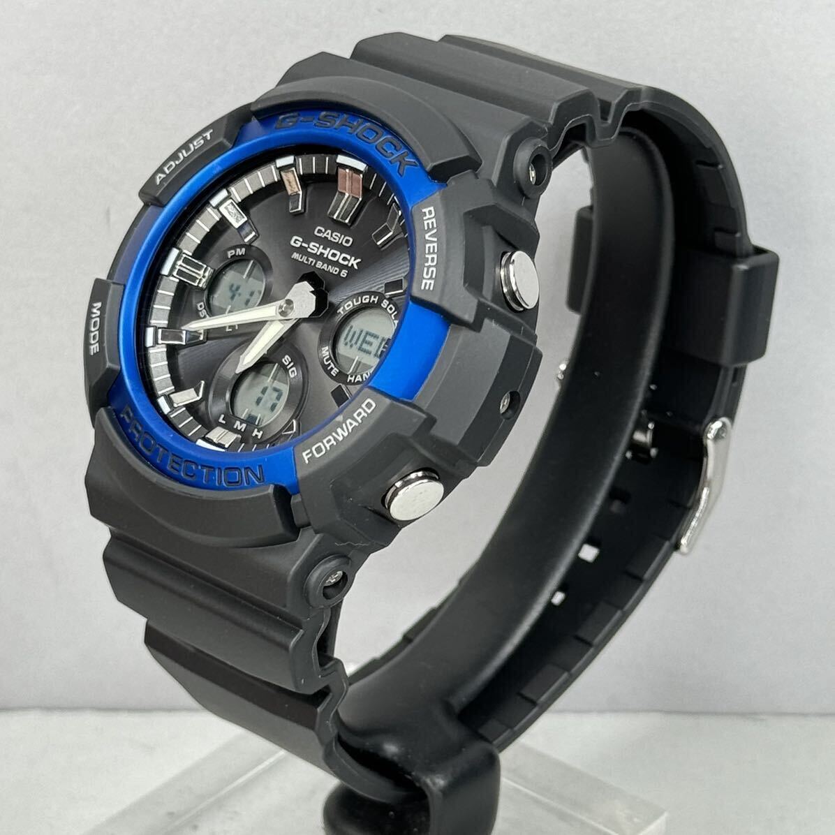 未使用同様 極美品 G-SHOCK GAW-100B-1A2JF タフソーラー 電波受信 電波ソーラー マルチバンド6 アナログ/デジタル アナデジ ブラックの画像7