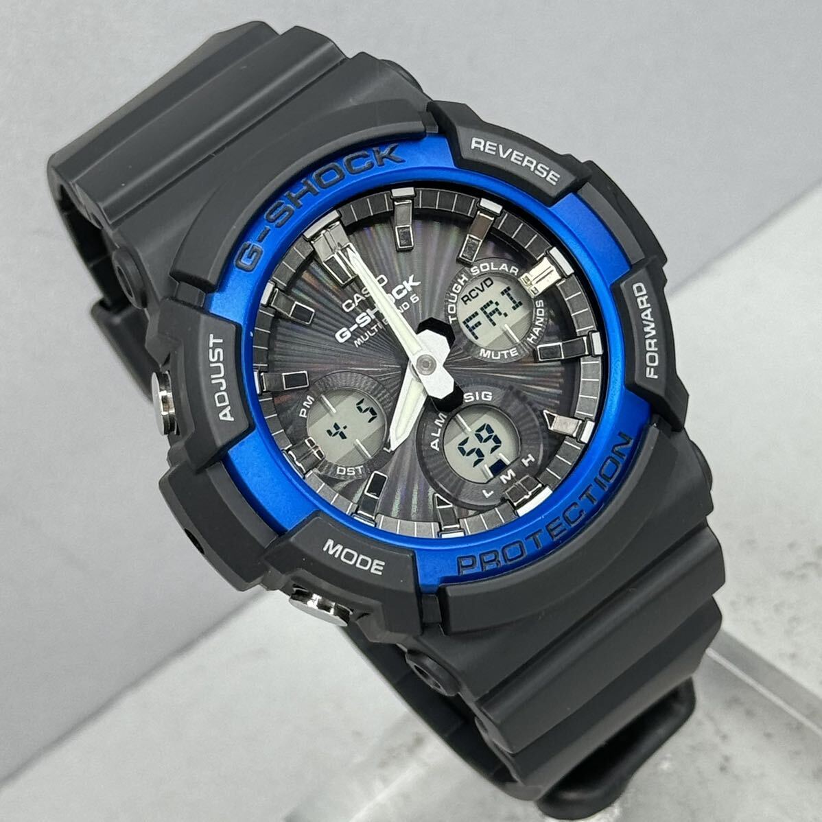 未使用同様 極美品 G-SHOCK GAW-100B-1A2JF タフソーラー 電波受信 電波ソーラー マルチバンド6 アナログ/デジタル アナデジ ブラック_画像2