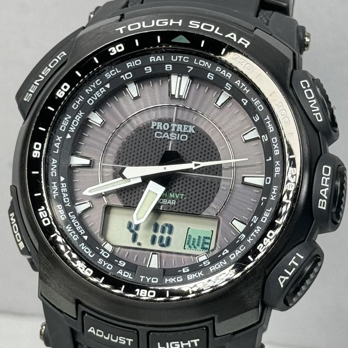 未使用同様 極美品 PROTREK PRW-5100-1JFタフソーラー 電波受信 電波ソーラー マルチバンド6 コンパス.気圧.温度トリプルセンサー ブラックの画像1