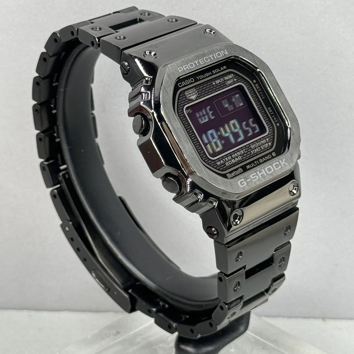 極美品 G-SHOCK GMW-B5000GD-1JF タフソーラー 電波受信 電波ソーラー マルチバンド6 Bluetooth動作モバイルリンク メタルバンド ブラックの画像6