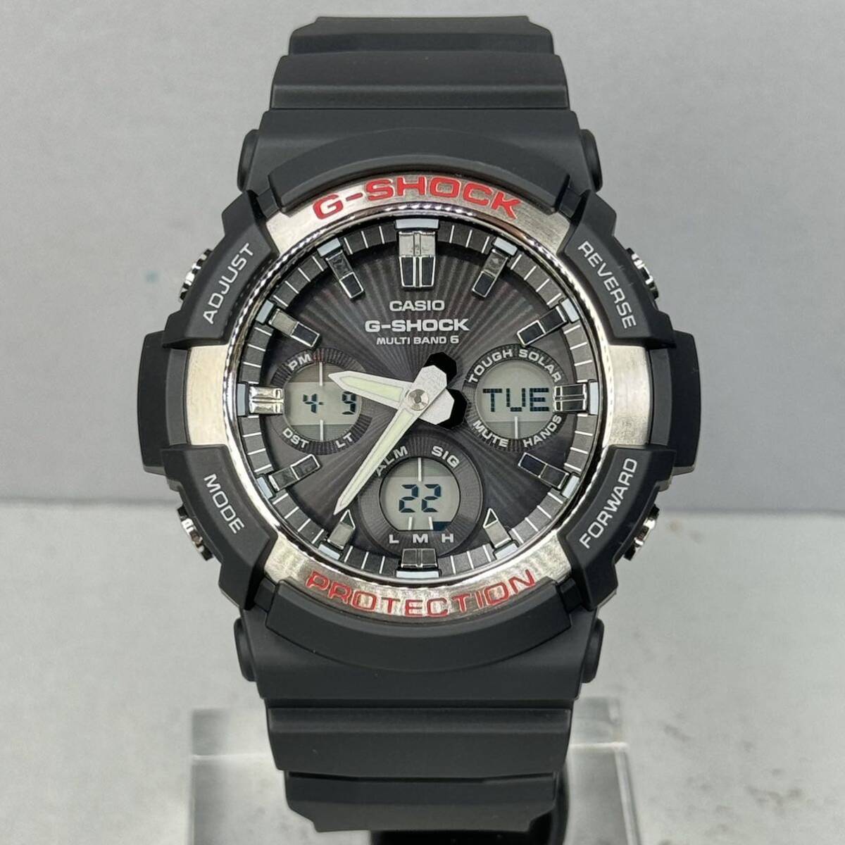 未使用同様 極美品 G-SHOCK GAW-100-1AJF タフソーラー 電波受信 電波ソーラー マルチバンド6 アナログ/デジタル アナデジ ブラック_画像5