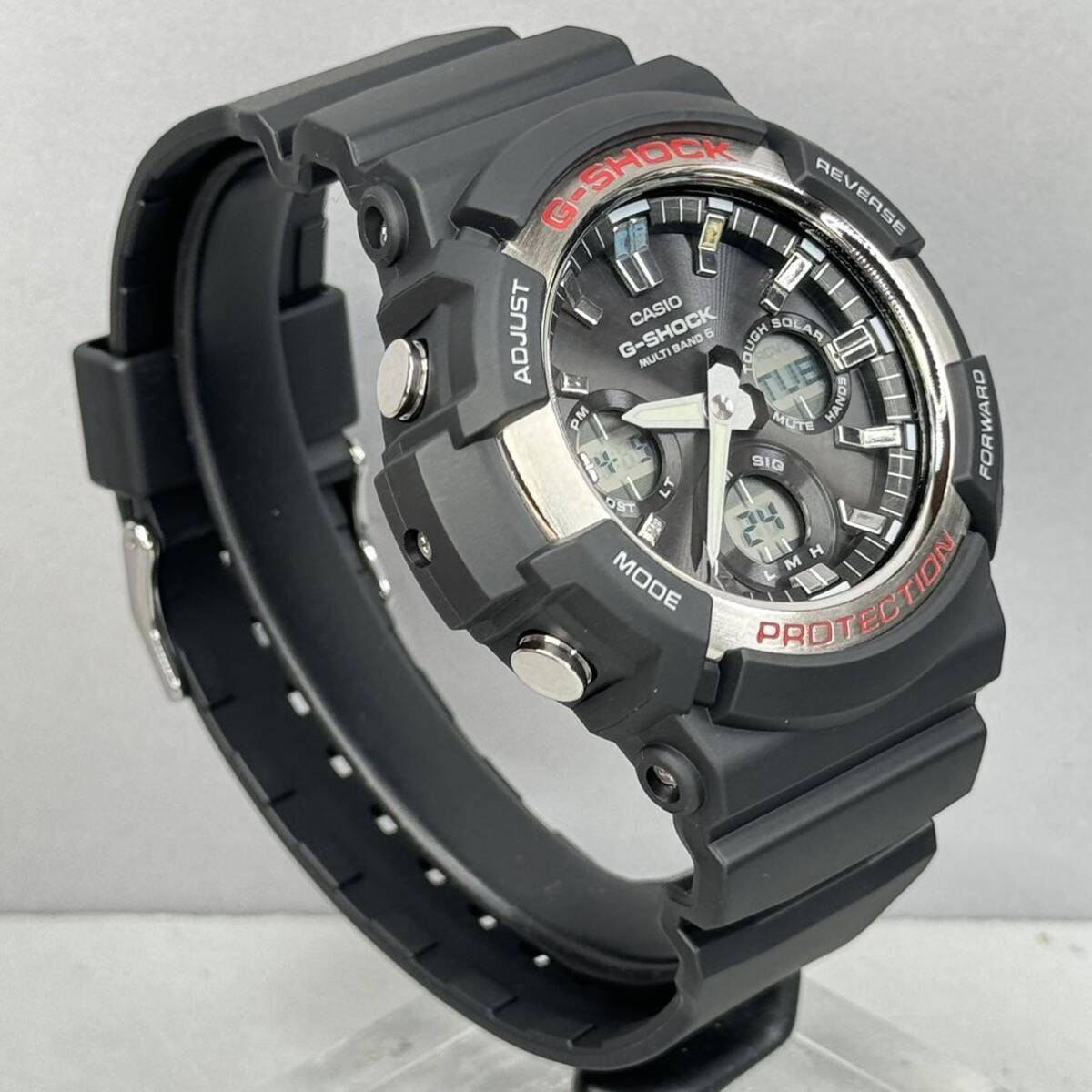 未使用同様 極美品 G-SHOCK GAW-100-1AJF タフソーラー 電波受信 電波ソーラー マルチバンド6 アナログ/デジタル アナデジ ブラック_画像6