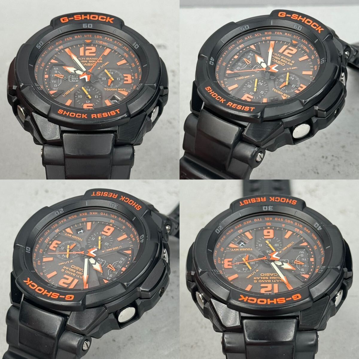 未使用 極美品G-SHOCK GW-3000B-1AJF グラビティマスター スカイコックピット タフソーラー 電波受信 電波ソーラー マルチバンド6 ブラックの画像4