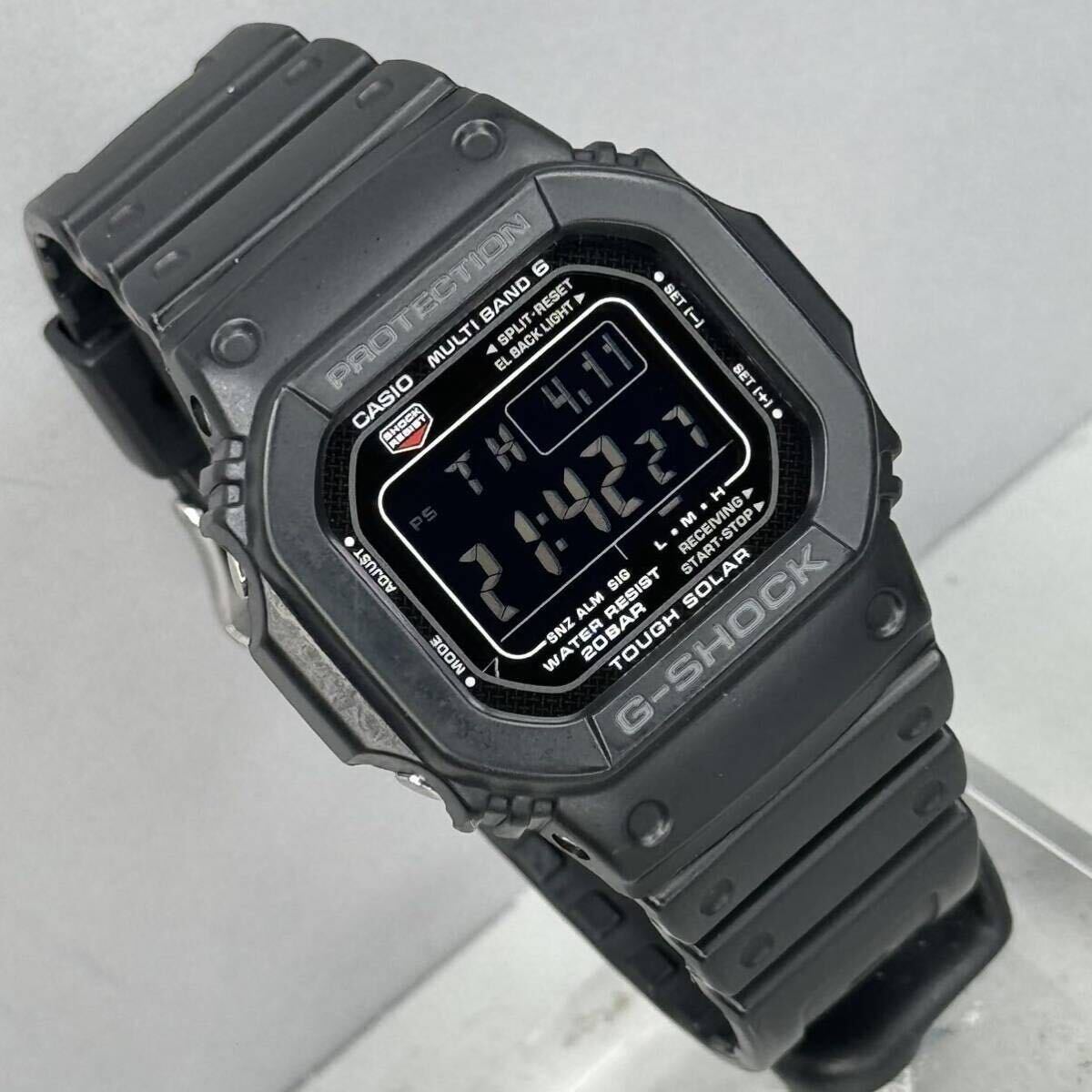 極美品 G-SHOCK GW-M5610-1BJF タフソーラー 電波受信 電波ソーラー マルチバンド6 スクウェア ブラック スピード 反転液晶 オリジンモデルの画像2