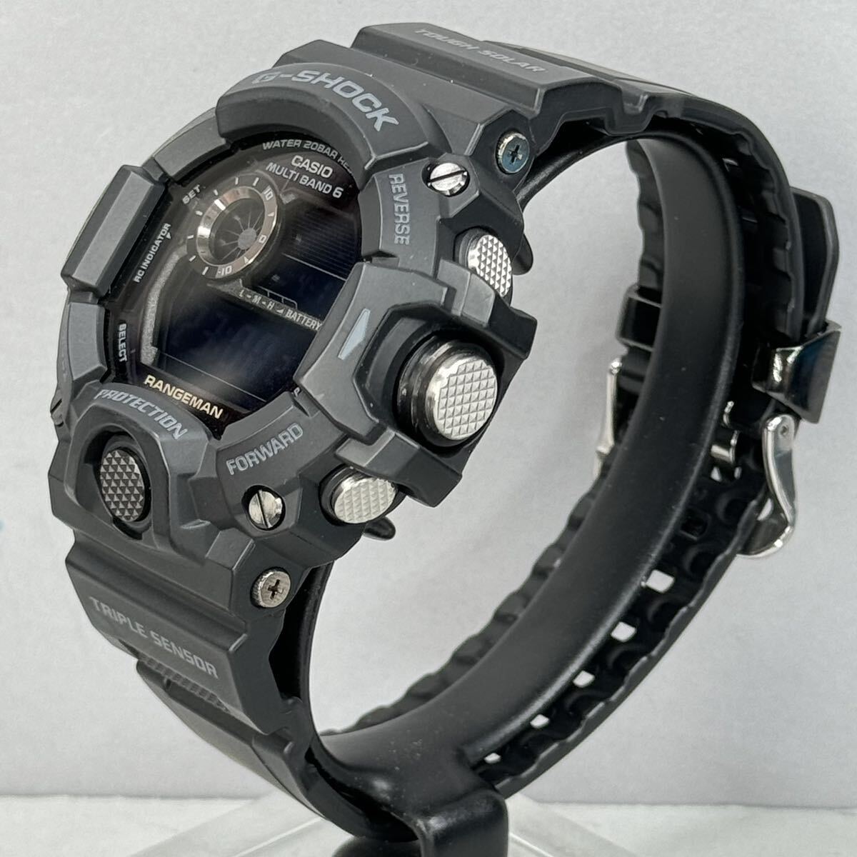 極美品 箱説付G-SHOCK GW-9400-1B RANGEMANレンジマン タフソーラー 電波受信 電波ソーラー マルチバンド6 トリプルセンサー ブラックの画像7