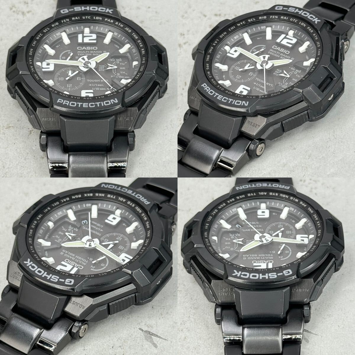 極美品 G-SHOCK GW-4000D-1AJF スカイコックピット タフソーラー 電波受信 電波ソーラー マルチバンド6 ブラック ホワイト メタルバンドの画像4