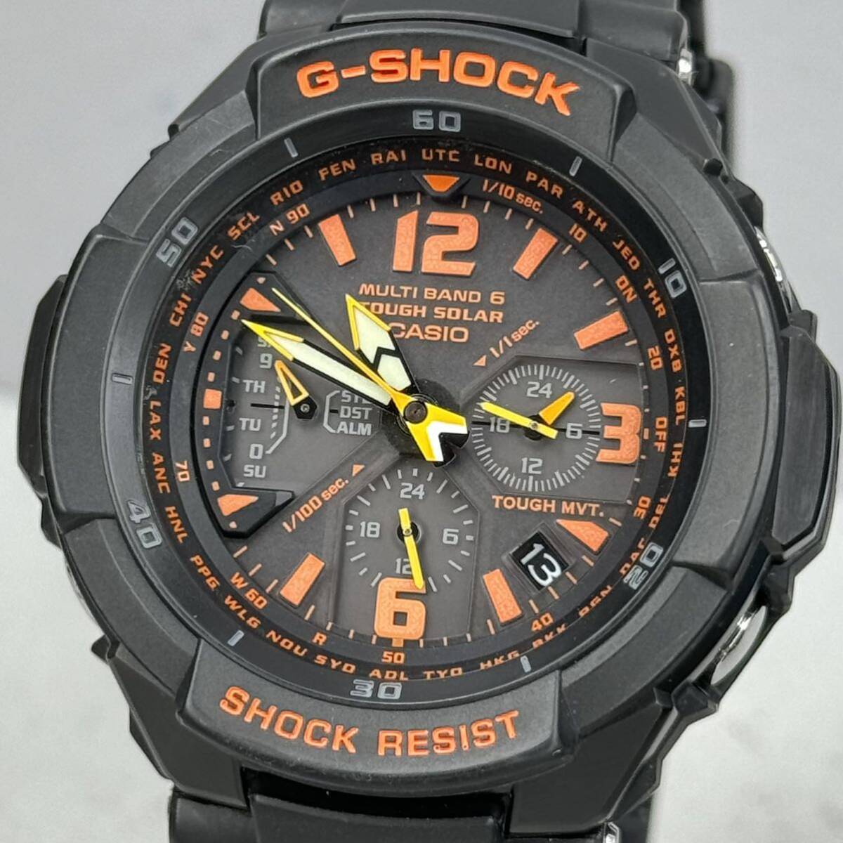 極美品 G-SHOCK GW-3000B-1AJF グラビティマスター スカイコックピット タフソーラー 電波受信 電波ソーラー マルチバンド6 ブラックの画像1