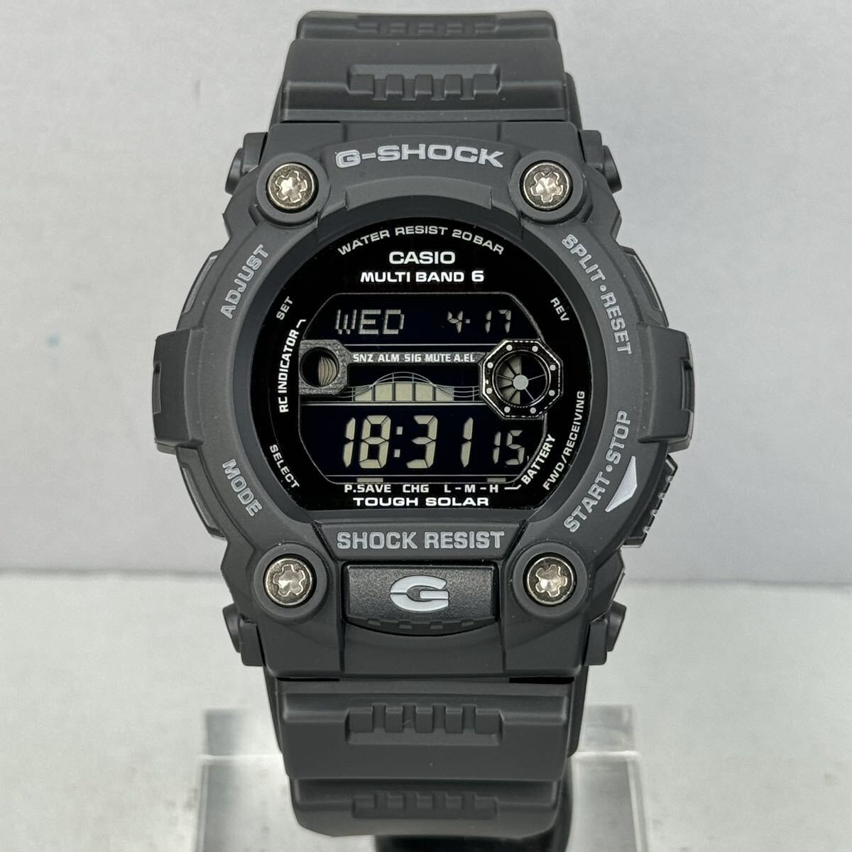 未使用同様極美品 G-SHOCK GW-7900B-1JF タフソーラー 電波受信 電波ソーラー マルチバンド6 ブラック 反転液晶 タイドグラフ/ムーンデータの画像5