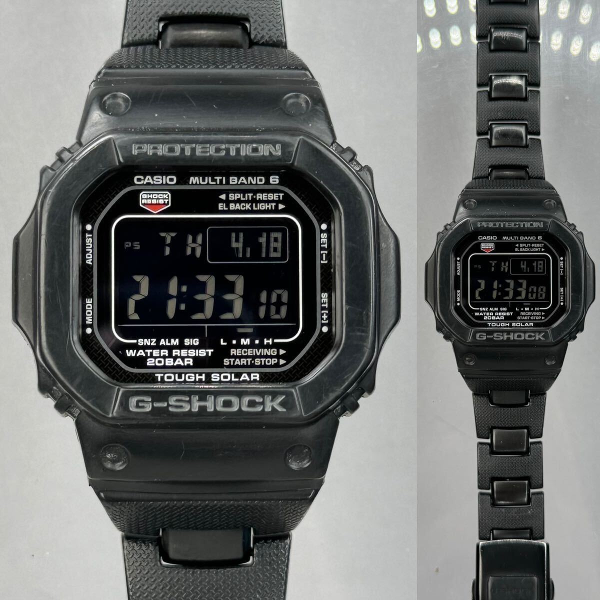 良品 G-SHOCK GW-M5610BC-1JF タフソーラー 電波受信 電波ソーラー マルチバンド6 ブラック 反転液晶 メタルコアバンド スクウェアの画像3