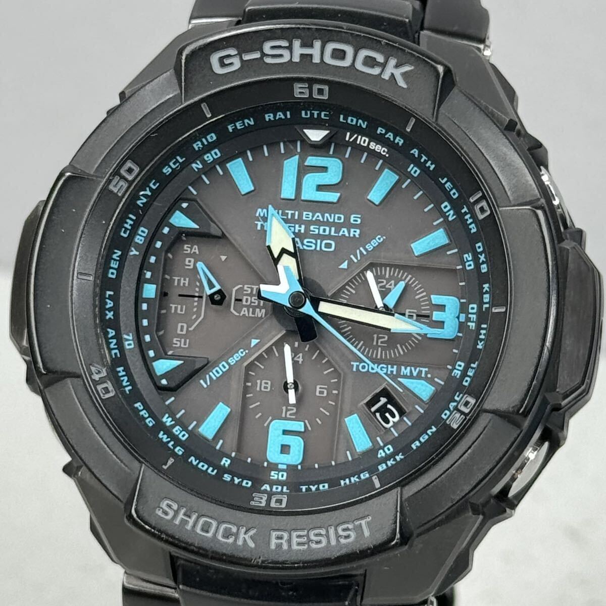 G-Shock GW-3000BD-1AJF Sky Cock Pit Tough Solar Radio Radio Solar Multiband 6 Metal Band Black Blue