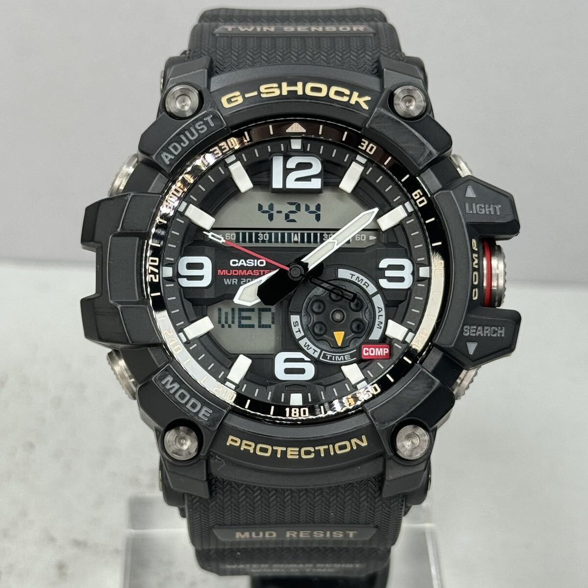 極美品 G-SHOCK GG-1000-1AJF MUDMASTER マッドマスター マッドレジスト アナログ/デジタル 方位計/温度計搭載 ツインセンサー ブラック の画像5