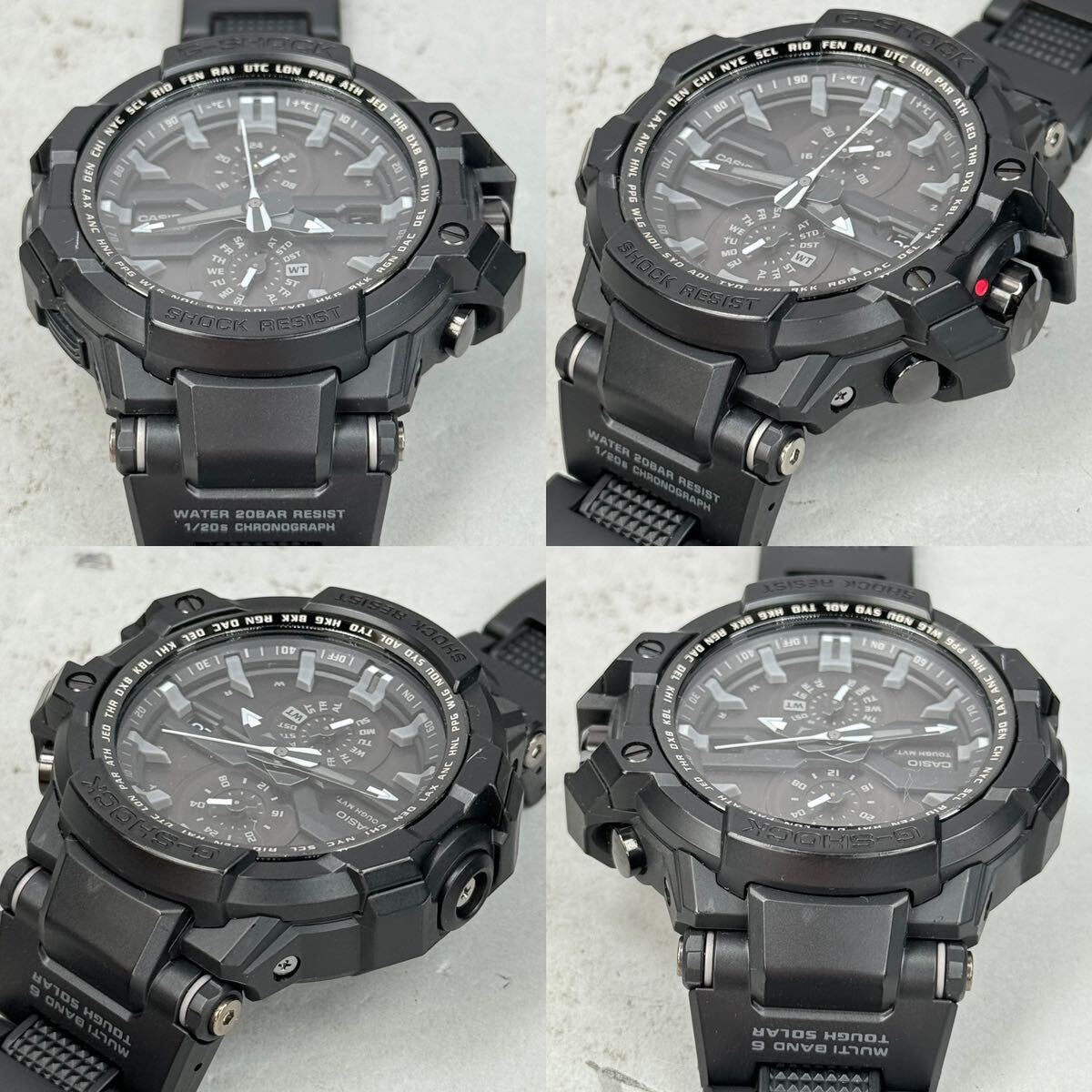 極美品G-SHOCK GW-A1000FC-1AJF グラビティマスター タフソーラー 電波受信 電波ソーラー マルチバンド6 ブラック FCコンポジットバンド_画像4