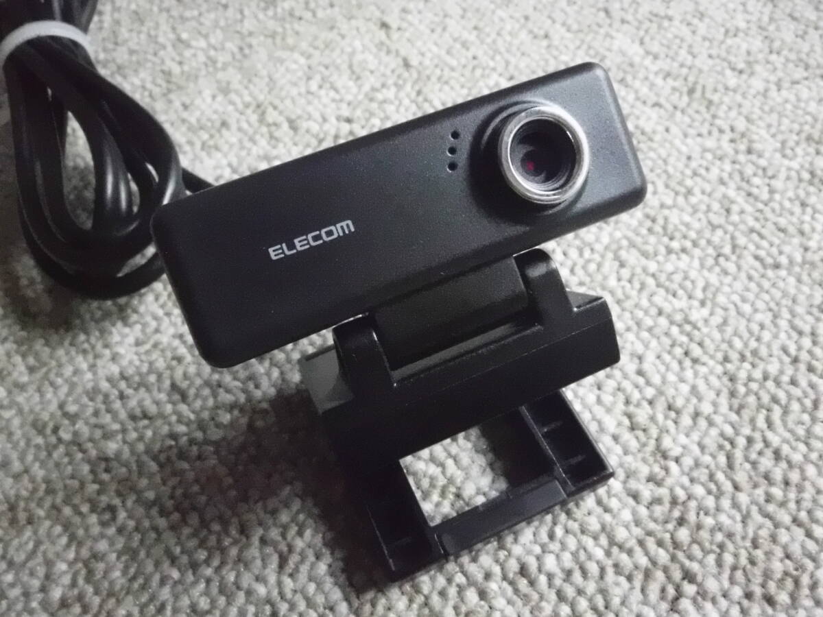 【中古】ELECOM マイク内蔵 WEBカメラ UCAM-C520FBBK ◆ エレコム 200万画素 HD 720p 30FPS USB接続 【動作確認】の画像2