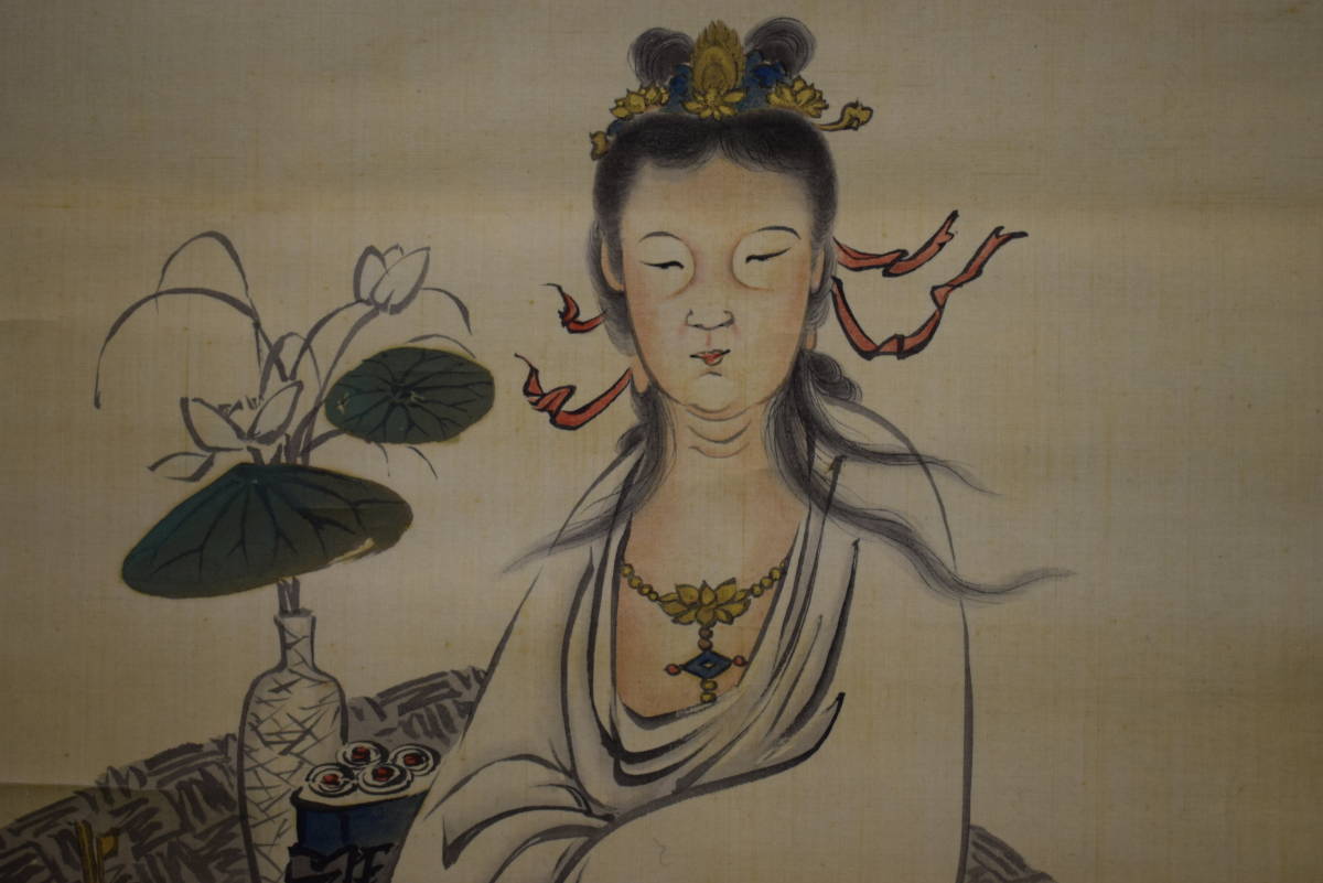 見事な創造力 真作/学鴻/梅/雀図/梅雀図/花鳥/中国画/布袋屋掛軸A-595 - 絵画 絵画