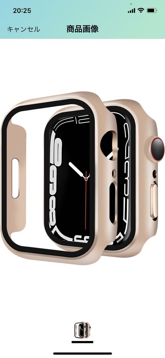 F37 YUGYUG for Apple Watch ケース 40mm 対応 Apple Watch カバー 日本旭硝子材 二重構造 アップルウォッチ ケース (40mm,ローズゴールド)の画像1