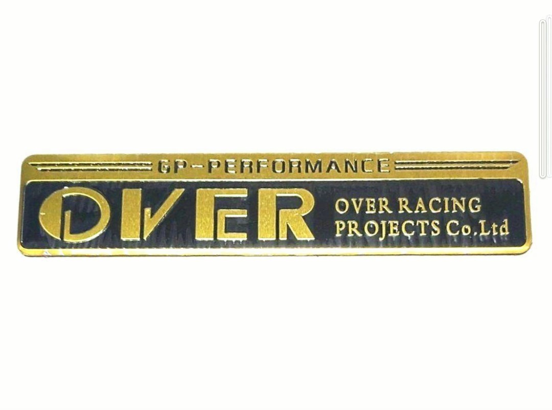 ◆OVER RACING/オーバーレーシング GPパフォーマンス 耐熱アルミステッカー エンブレム モンキー ゴリラ シャーリー ★廃番在庫品のみ!!の画像1