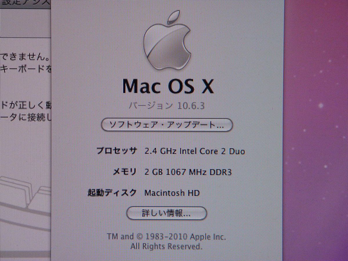 Apple Max mini(mid 2010) MC270J/Aの画像3