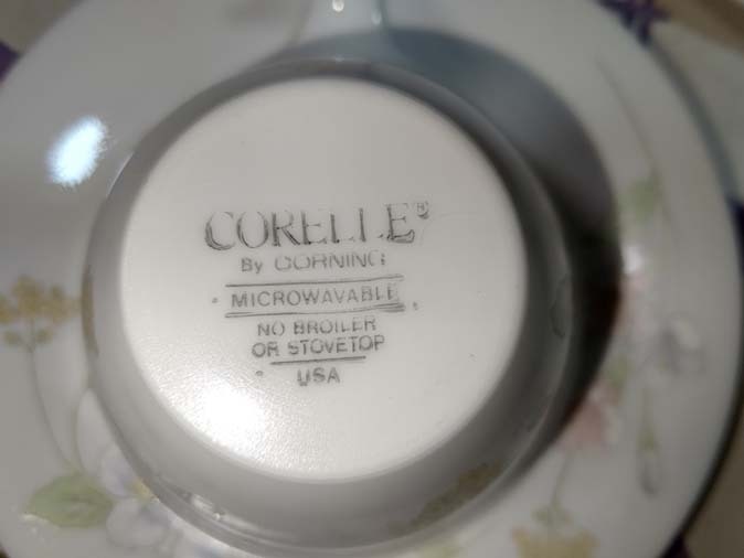 □CORELLE/カップ＆ソーサー 花柄 5客セット【USED】_画像3